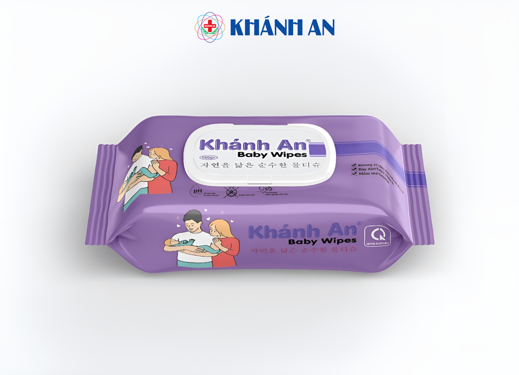 Khăn ướt không mùi Khánh An 180g