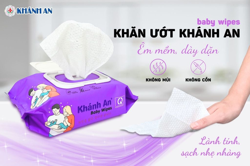 Khăn ướt không mùi Khánh An 180g