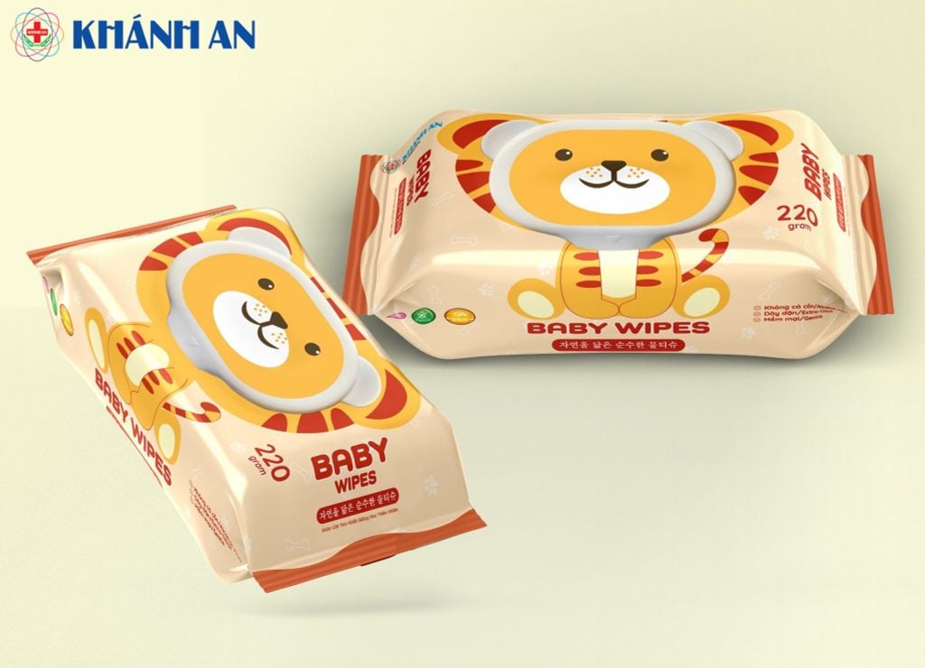 Khăn ướt không mùi Khánh An 220gr con hổ