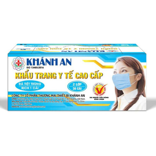 Khẩu trang y tế 2 lớp Khánh An (bịch 1 cái)